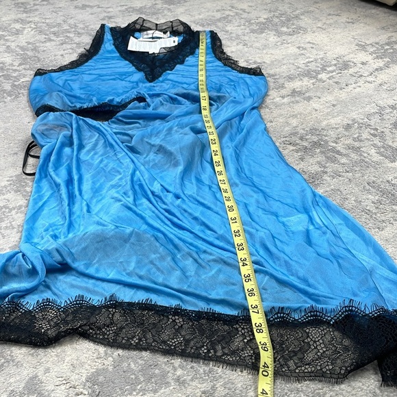 NWT Christopher Esber Tucked Negligee Slip Dress Cutout Tucked Chiffon Blue 10 - Picture 13 of 15